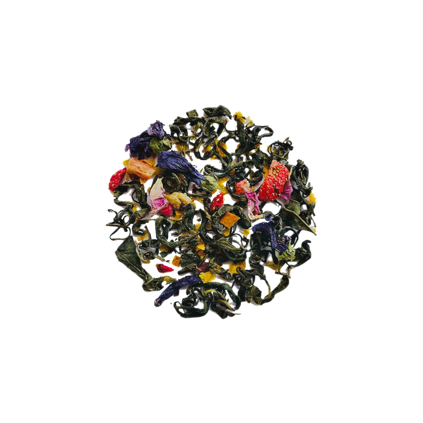 Sweet Sorbet – Loose Leaf Green Leaf by Wild Orchard Tea, image of loose leafs