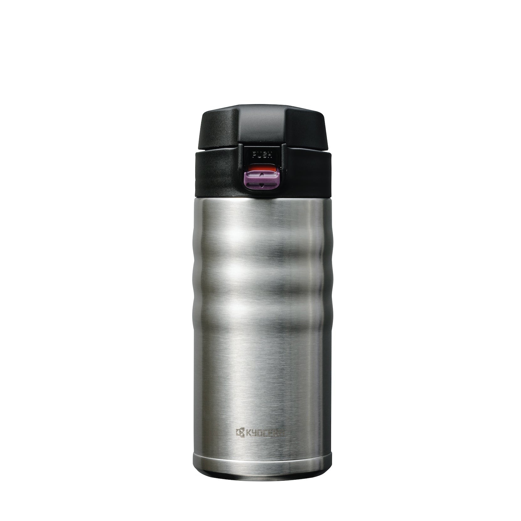 KYOCERA Ceramic Coated Flip Top Thermos offered by Wild Orchard Tea, image of thermos