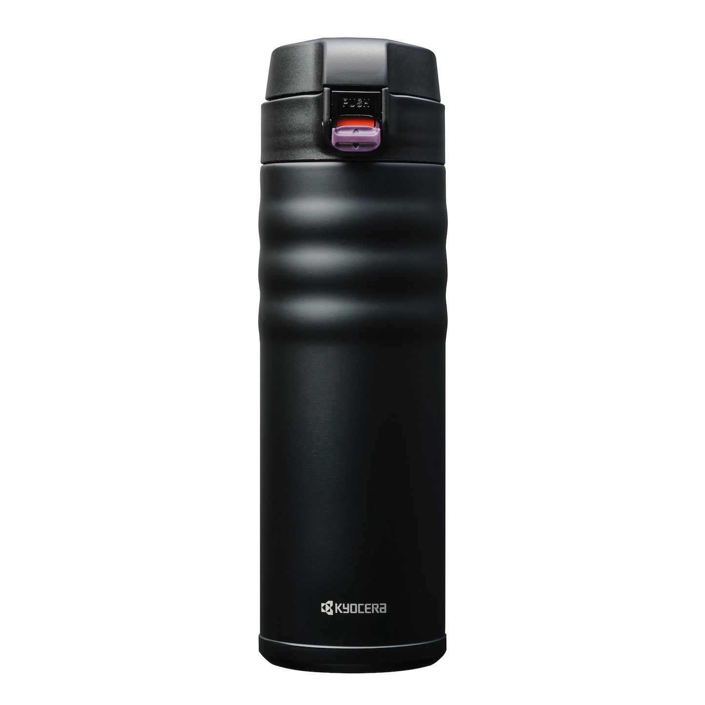 KYOCERA Ceramic Coated Flip Top Thermos offered by Wild Orchard Tea, image of thermos