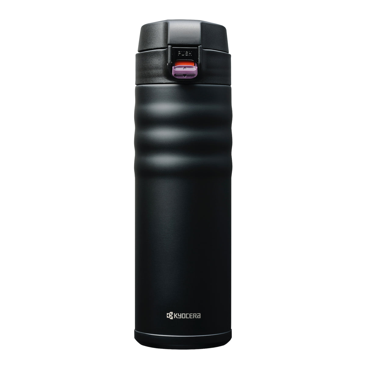 KYOCERA Ceramic Coated Flip Top Thermos offered by Wild Orchard Tea, image of thermos