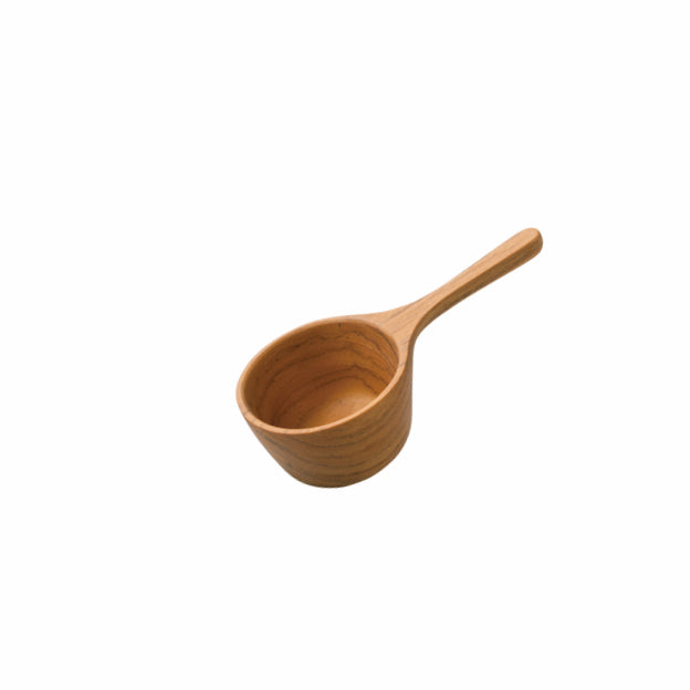 KINTO Tea Scoop offered by Wild rchid Tea, image of a wooden tea scoop