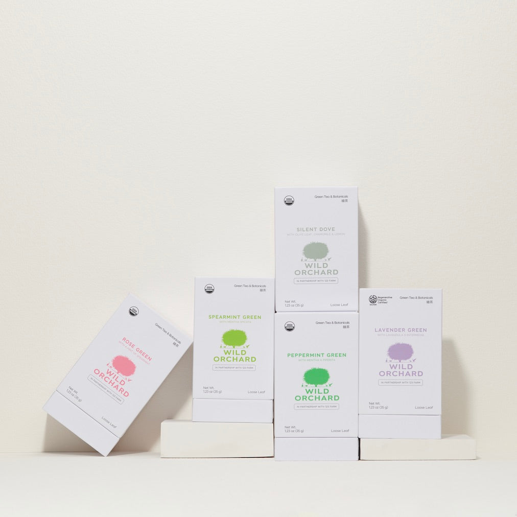 Rose Green Tea - Loose Leaf by Wild Orchard Tea, image of packaging variety