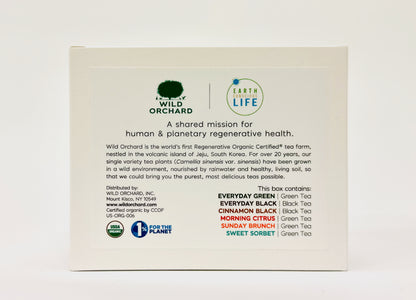 Assorted Organic Teas by Wild Orchard Award Winning Teas, image of box contents