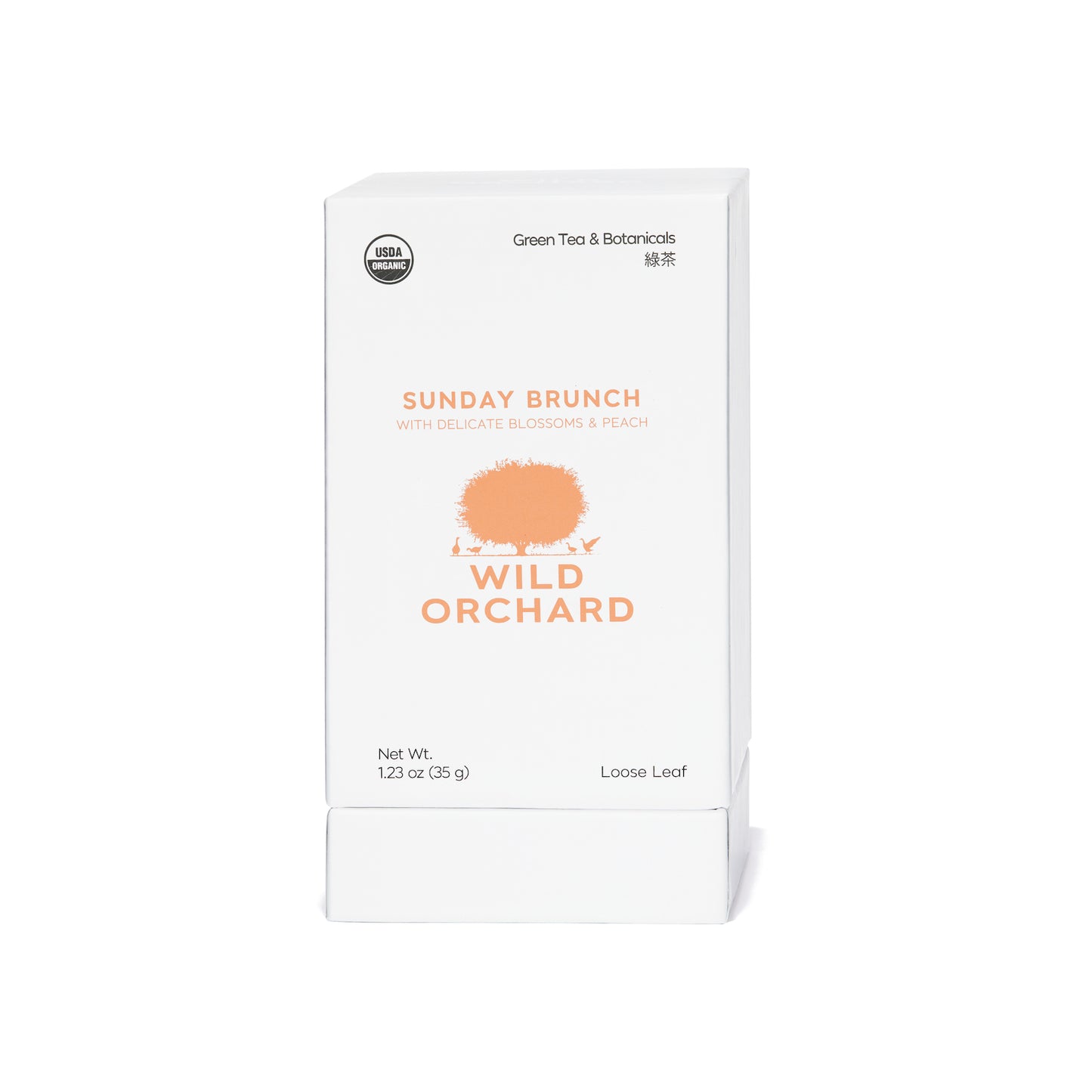 Sunday Brunch - Loose Leaf Green Tea by Wild Orchard Tea, image of recyclabe box