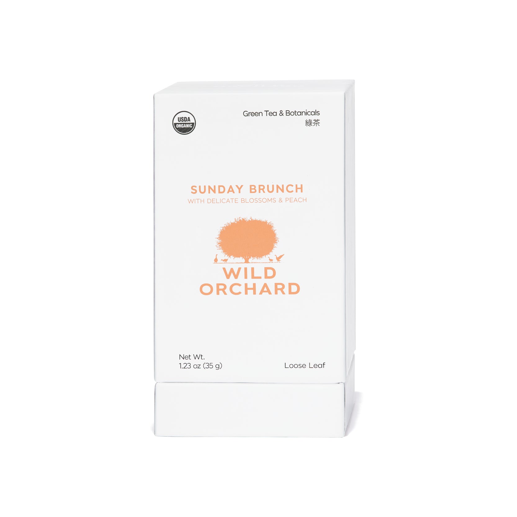 Sunday Brunch - Loose Leaf Green Tea by Wild Orchard Tea, image of recyclabe box