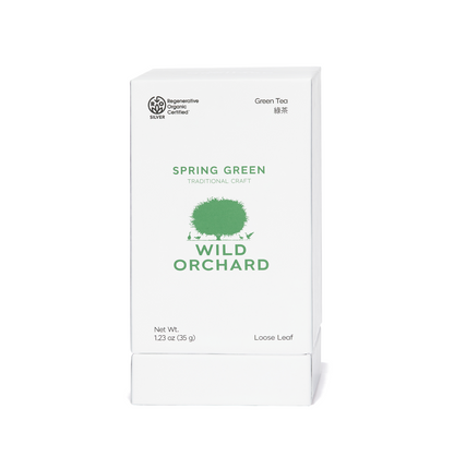 Spring Green Tea - Loose Leaf by Wild Orchard Tea, image of packaging