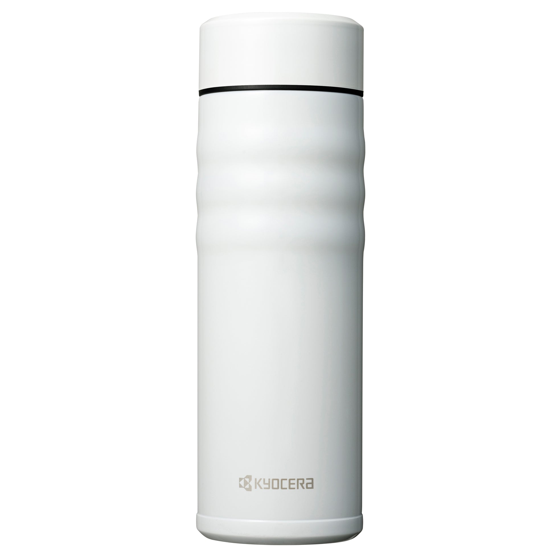 KYOCERA Ceramic Coated Twist Top Thermos offered by Wild Orchard Tea, image of thermos