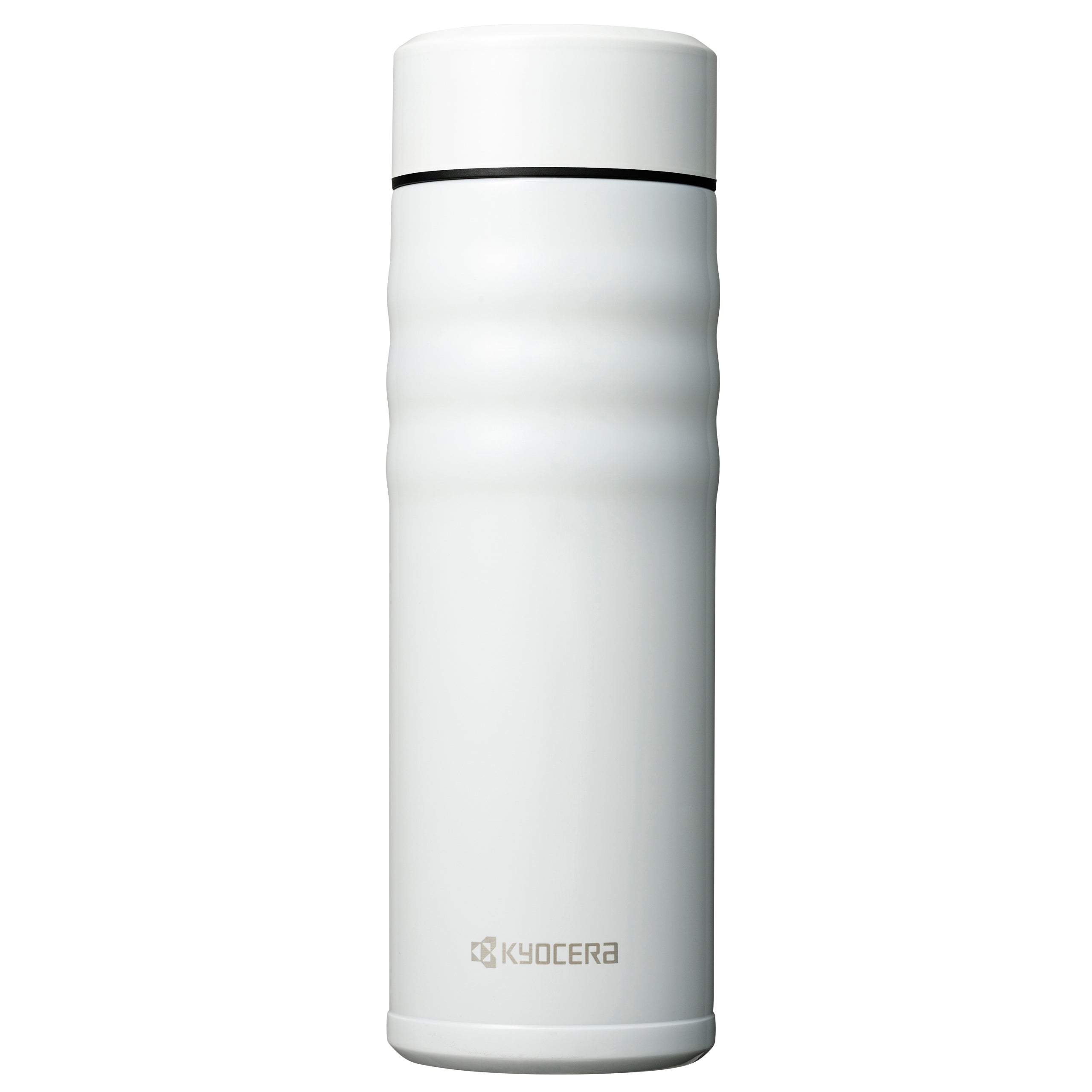 KYOCERA Ceramic Coated Twist Top Thermos offered by Wild Orchard Tea, image of thermos