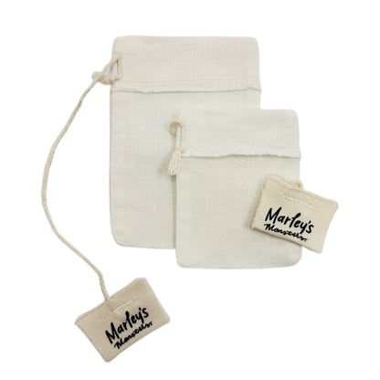 Marley's Monsters Organic Reusable Tea Bags offered at Wild Orchard Tea, image of two bags
