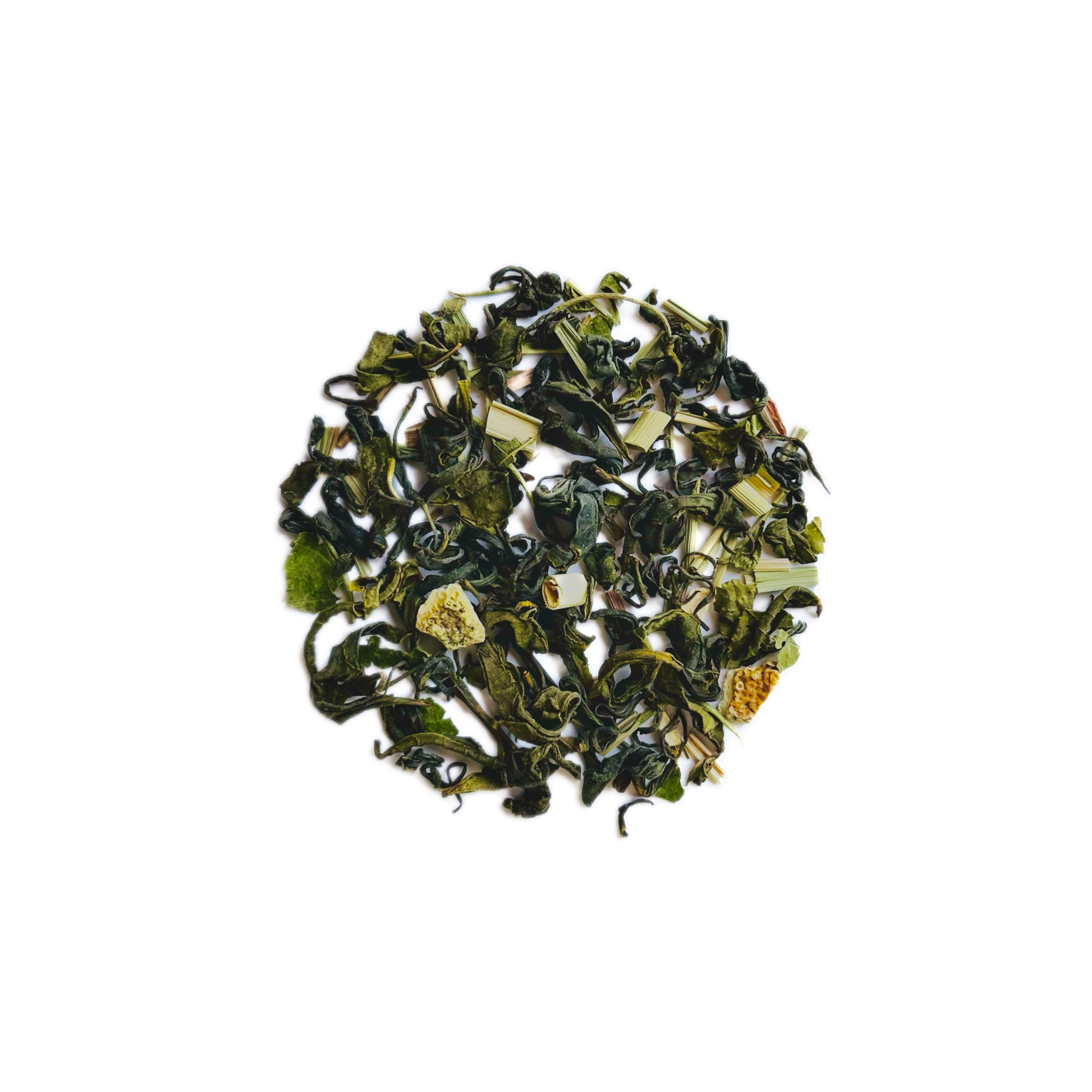 English Cottage - Loose Leaf Green Tea by Wild Orchard Tea, image of loose leafs