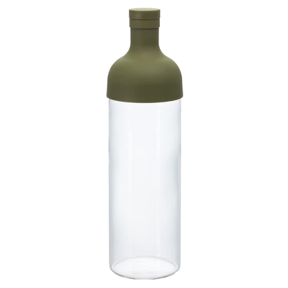 HARIO Cold Brew "Wine" Bottle at Wild Orchard Tea, olive green top